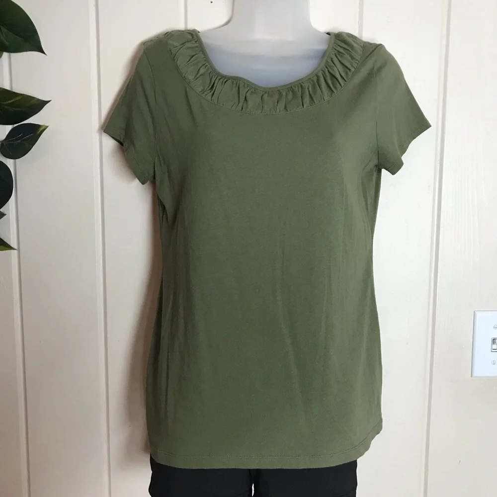 Ladies Cato Olive Green Blouse 
Size Small 4 - 6 
60% Cotton 40% Modal
Stretch … - Picture 6 of 9